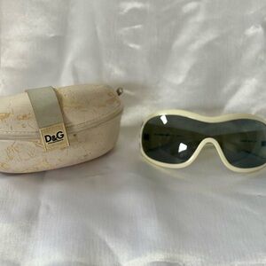 D&G Cream Sunglasses with Case